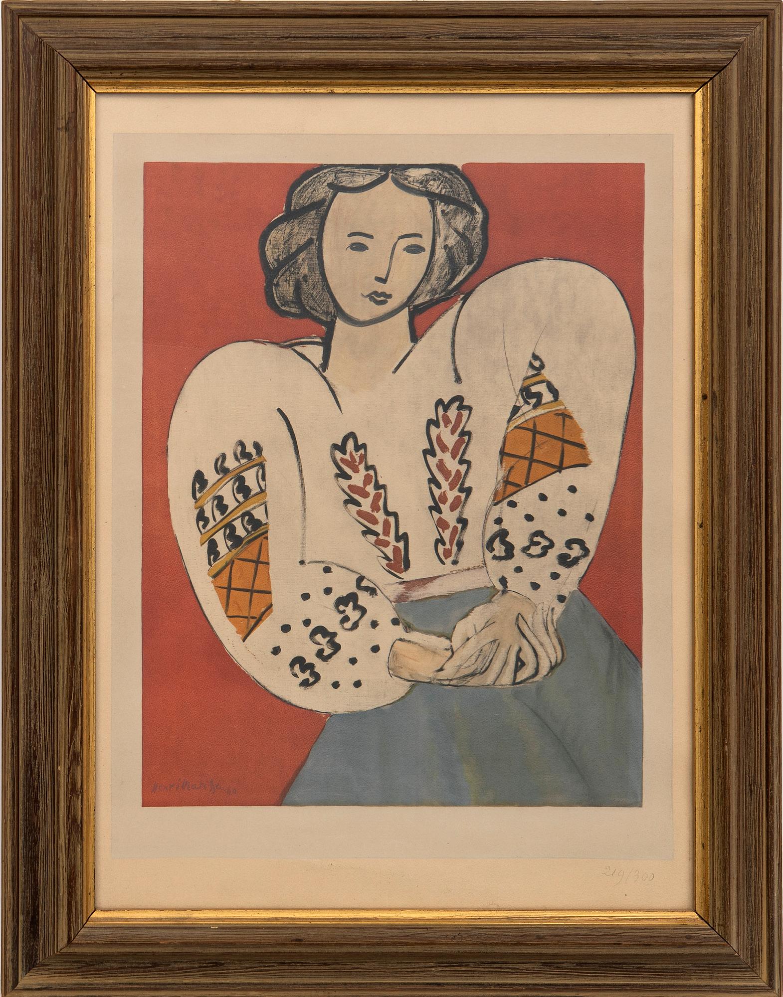 Henri Matisse, efter, "La Blouse Paysanne".