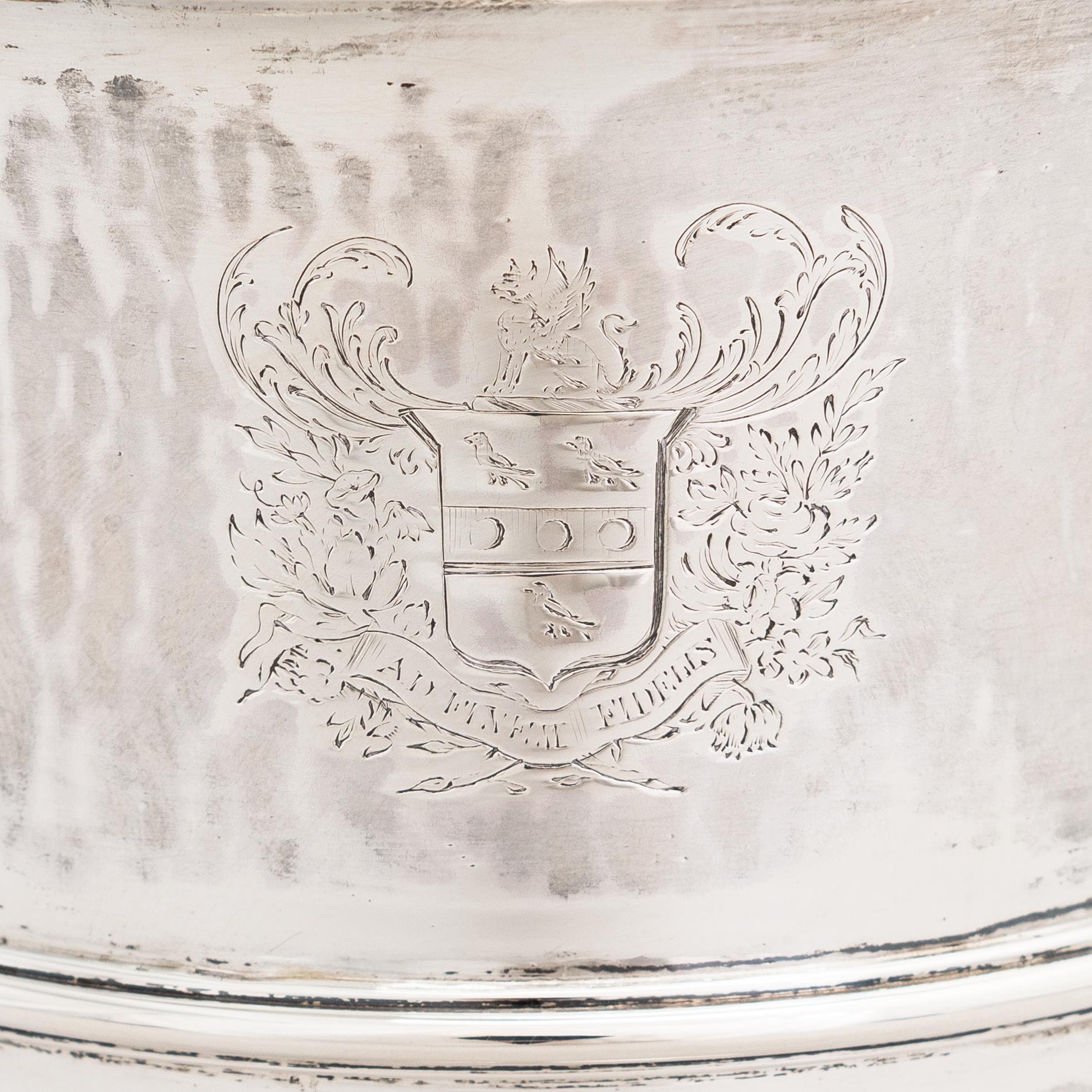 Joseph Lock, A sterling silver double handle goblet, London 1779.