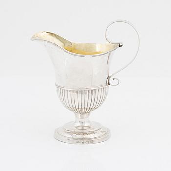 A Swedish Empire Parcel-Gilt Silver Creamer, mark of Johannes Lindegren, Falkenberg 1813.