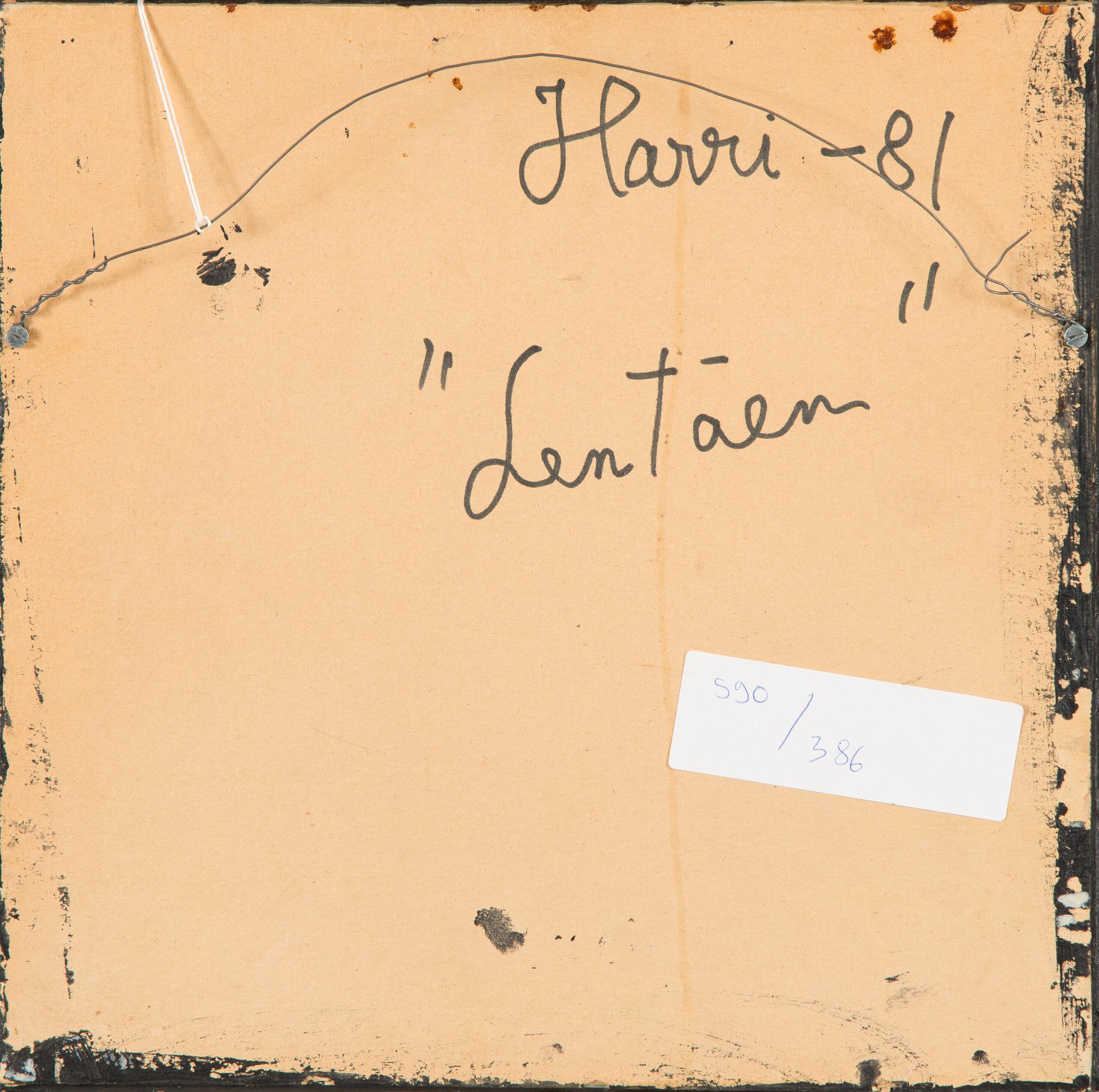 Juhani Harri, 'Lentäen'.