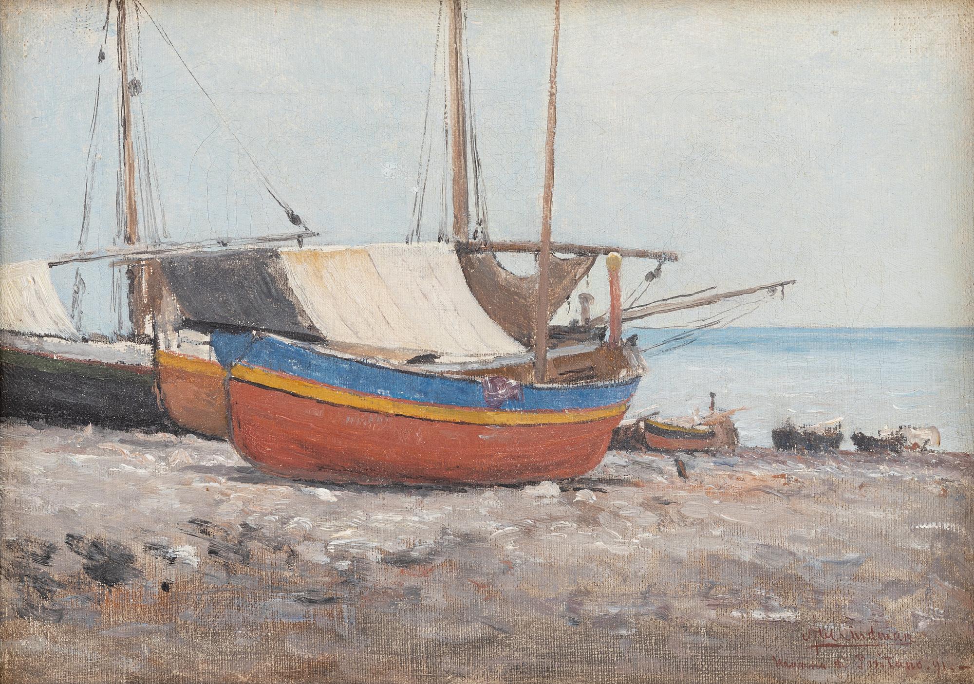 Axel Lindman, oil on canvas, signed and dated 91.