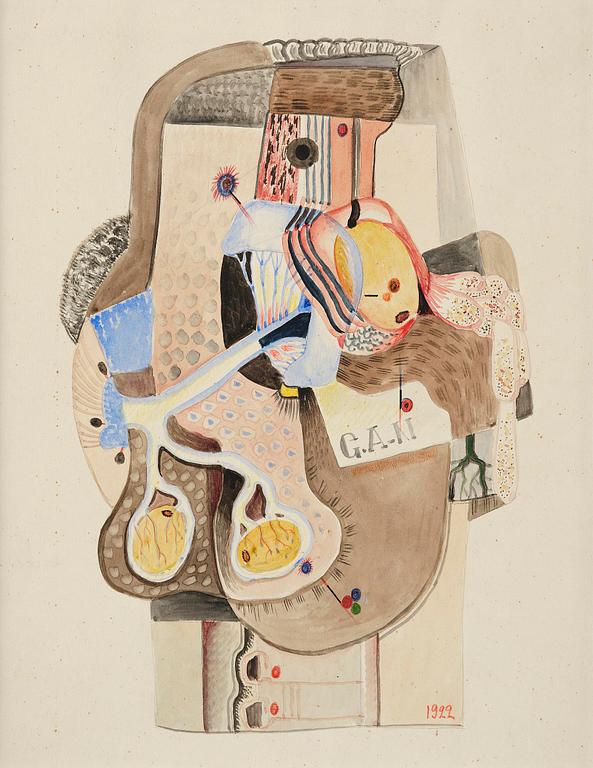 Gösta Adrian-Nilsson, Composition with organic forms.