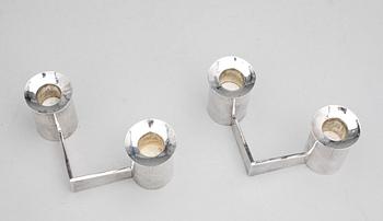 LJUSSTAKAR, ett par, silver, Claes Giertta, Stockholm 1966. Tot vikt ca 560 gram.