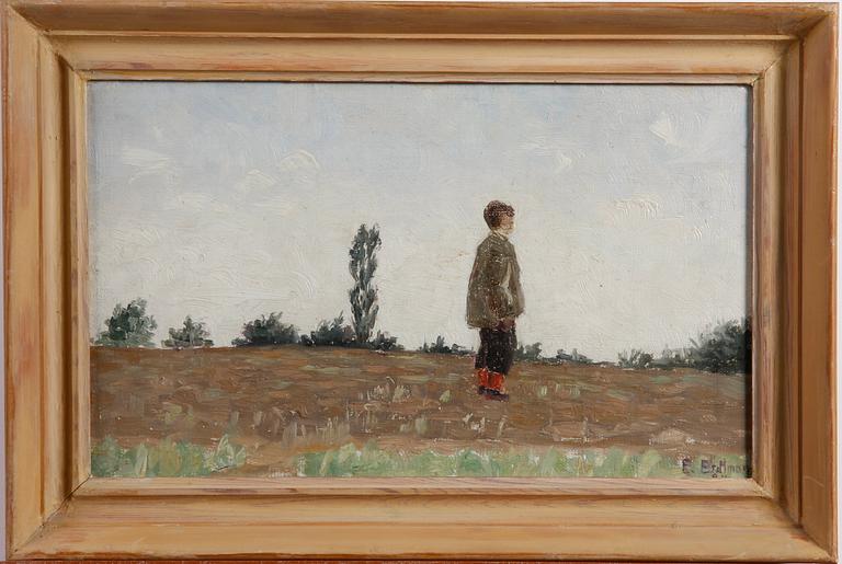 ERDTMAN, ELIAS, 3 st, olja på duk resp pannå, sign. Två daterade 1884 resp 1882/83 á tergo.