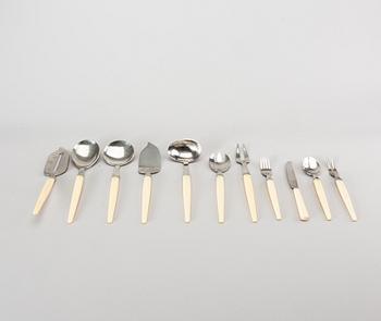 BESTICKSCHATULL med BESTICK ca 113 + 9 dlr, Stigbolaget Malmö 1960-tal.