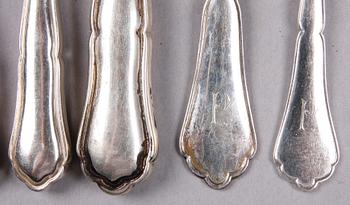 BESTICKSERVISDELAR, 51 st, silver. 1900-tal.