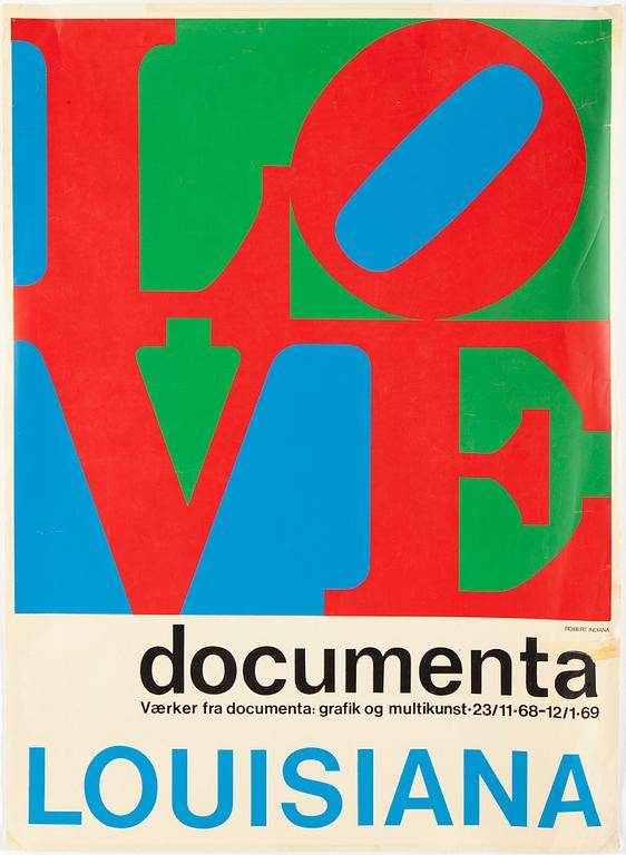 POSTER, DOCUMENTA LOUISIANA, Robert Indiana, - 68.