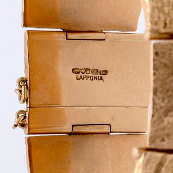 Björn Weckström, "Golden stream", a 14K gold bracelet. Lapponia 1978.