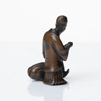 Figurin, brons. Qingdynastin, 1700-tal.