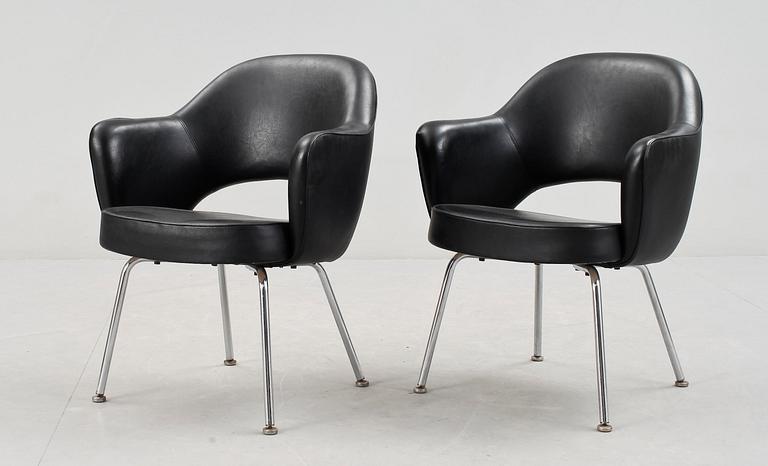 FÅTÖLJER, ett par, "Executive side chair", Eero Saarinen, Knoll International.