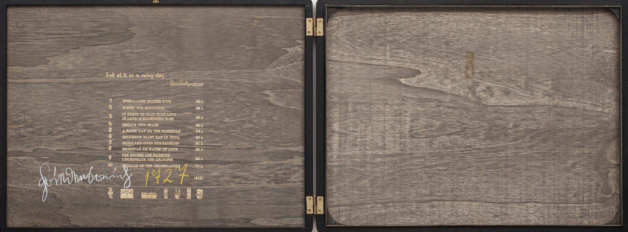 FRIEDENSREICH HUNDERTWASSER, Färgseriegrafi, numrerad 361/3000 samt PORTFÖLJ.