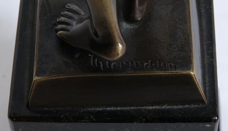 SKULPTUR, brons, otydl sign, 1900-talets första hälft.