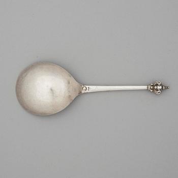 A Swedish early 18th century silver spoon, marks of Daniel Ekman, Eksjö (1696-1715 (1723-)).