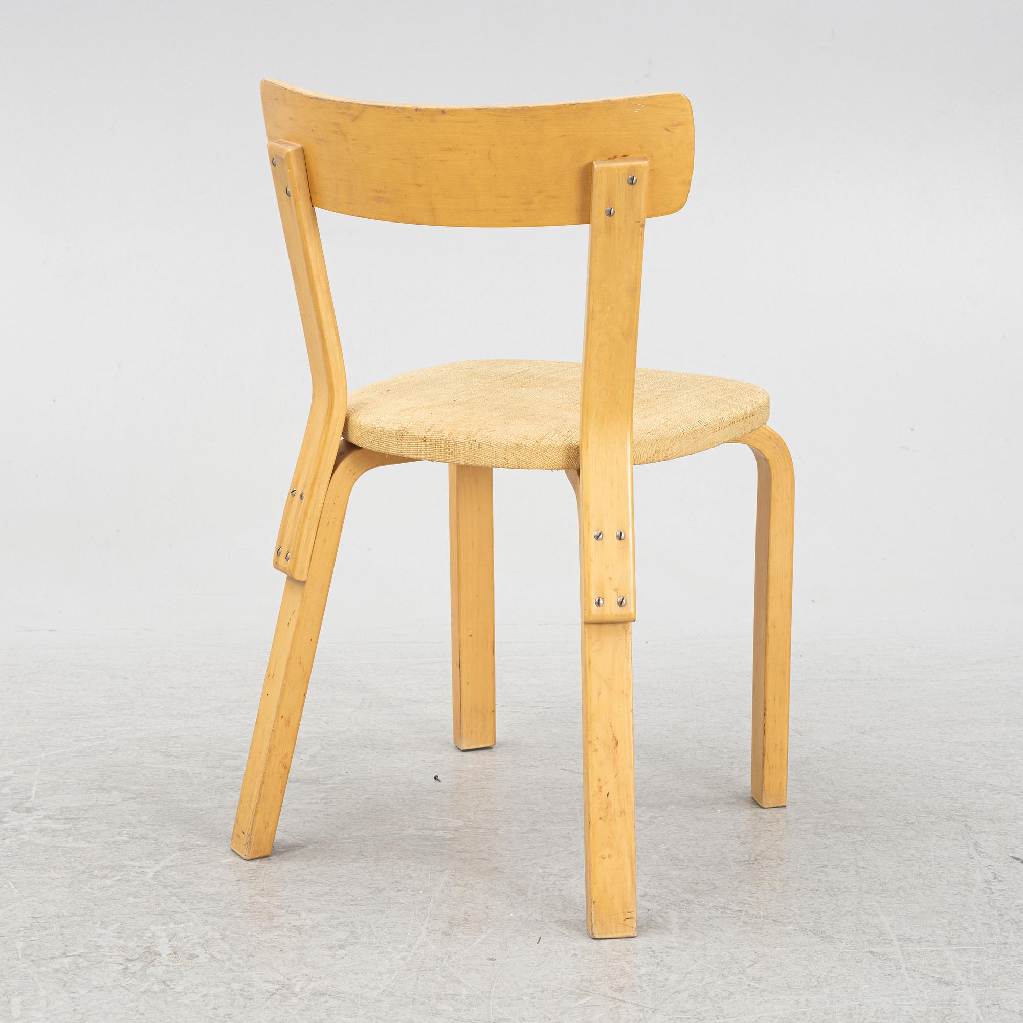 Alvar Aalto, stol, modell 69, 1900-talets mitt.