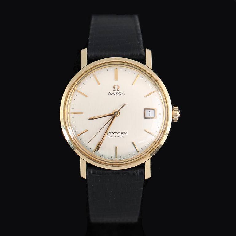 ARMBANDSUR, guld på stål, Omega Seamaster De Ville.