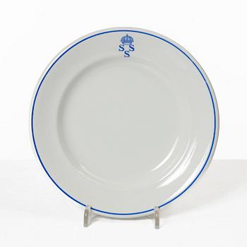 Matservis, 45 delar, porslin, "Kungliga Svenska Segelsällskapet", tillverkad för Nordiska Kompaniet, Rörstrand.