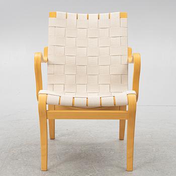 Bruno Mathsson, fåtölj/karmstol, "Eva", Firma Karl Mathsson, sent 1900-tal.