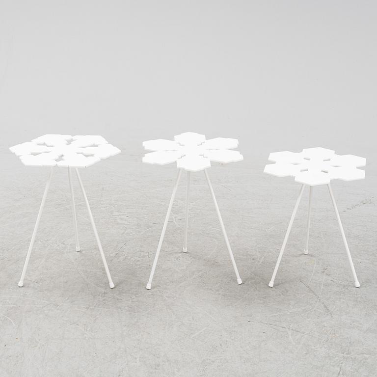 Claesson Koivisto Rune,a group of three 'Snowflake' side tables, OFFECCT, 21st Century.