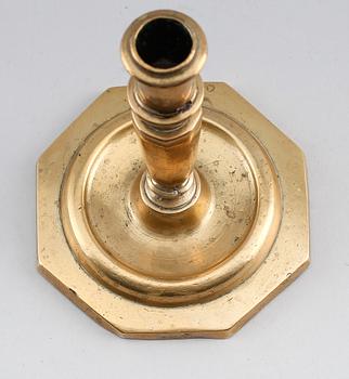 LJUSSTAKE, mässing, 1600/1700-tal.