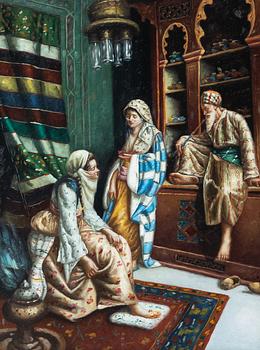 Ettore Simonetti, after, 'At the Shoe Shop'.