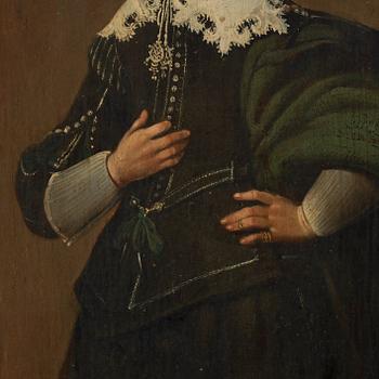 Willem van der Vliet Attributed to, Portrait, full length "Aetatis 22".