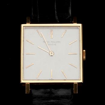 ARMBANDSUR, herr. Patek Philippe ref.3430. 18K guld. Original Patek Philippe armlänk och ursprungligt etui. 1960-tal.