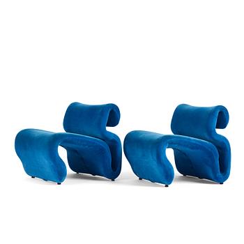 Jan Ekselius, a pair of lounge chairs, 'Etcetera', J.O. Carlssons Möbel AB, Vetlanda, 1960-70s.