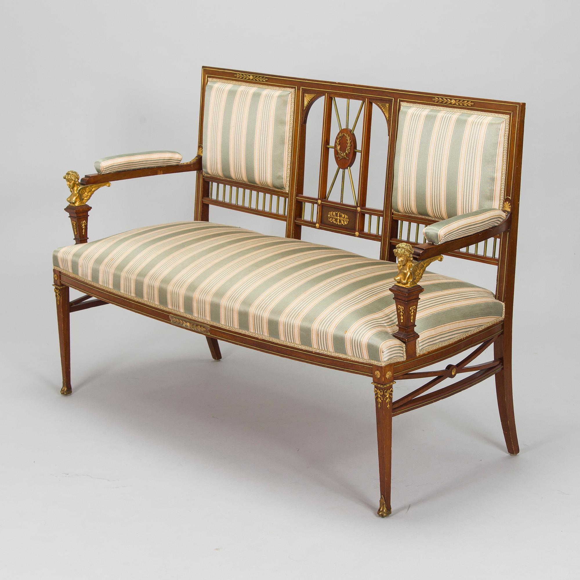 Möblemang, 8 delar, Empirestil, Ryssland, 1900-talets början.