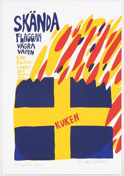 Carl Johan De Geer, "Skända flaggan - Vägra vapen".