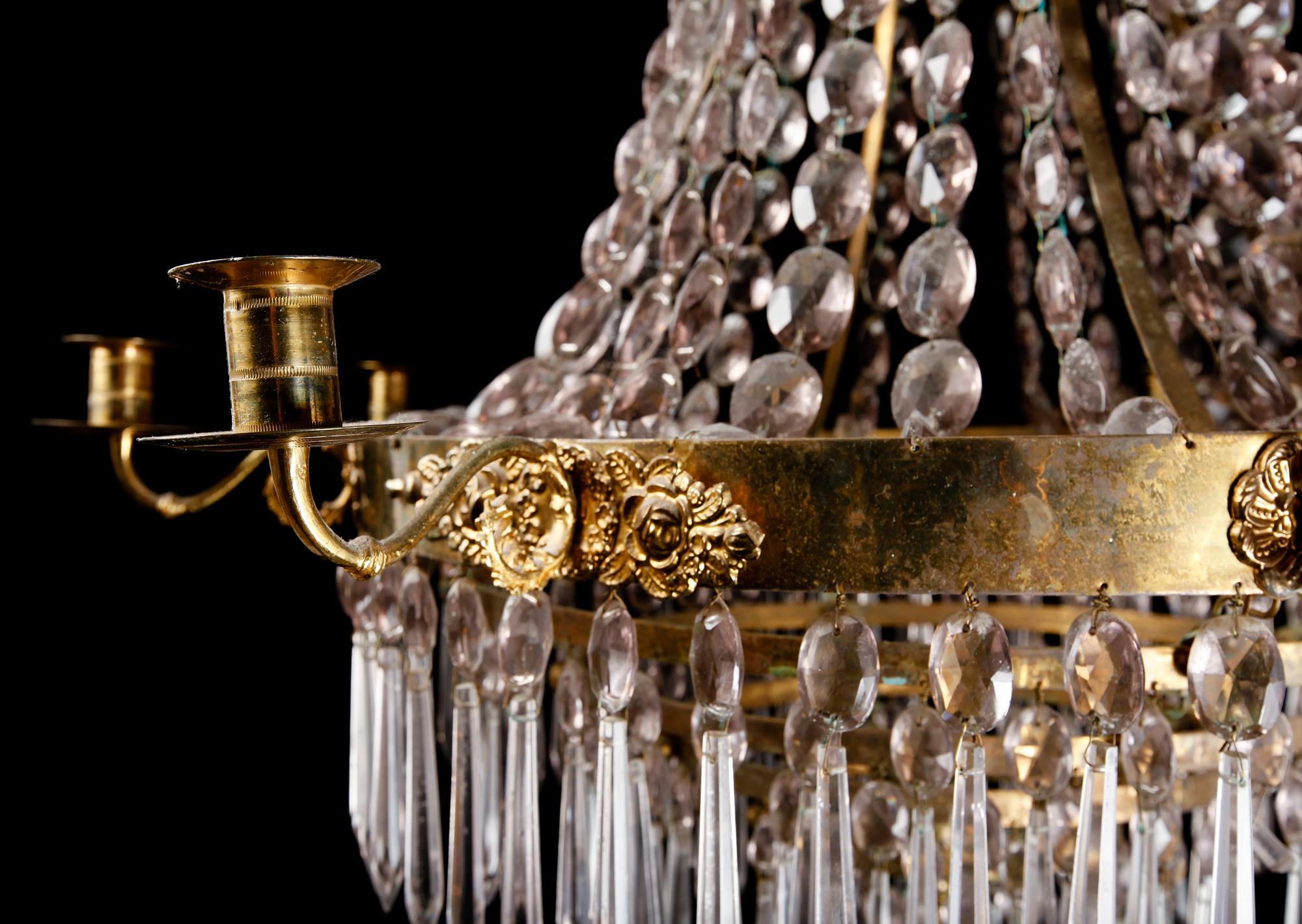 LJUSKRONA, empire, tidigt 1800-tal. H ca 85.