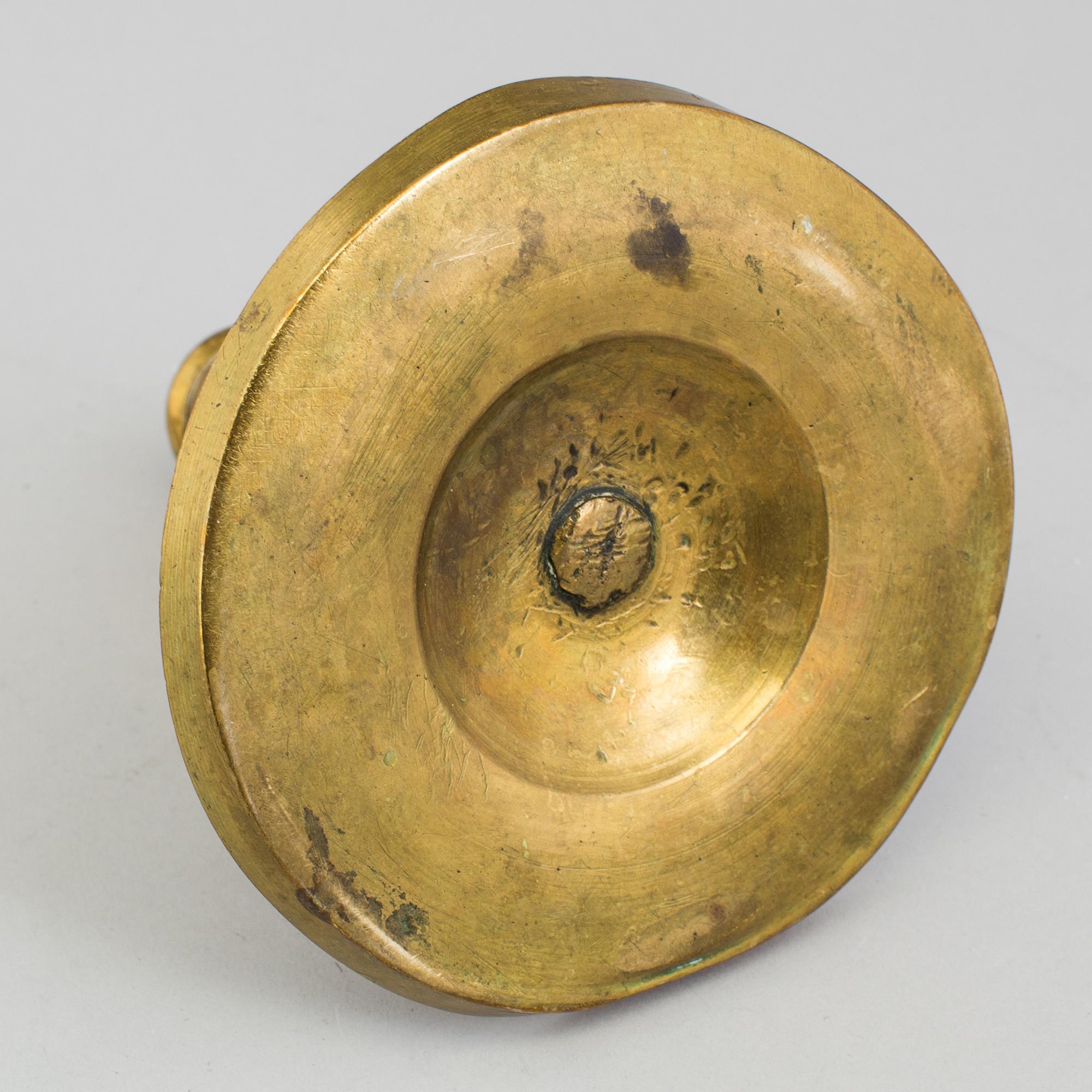 LJUSSTAKE, mässing, barock Sverige, 1600-tal.