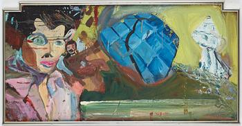 Jarl Ingvarsson, oil on panel, signed JI and dated -86.