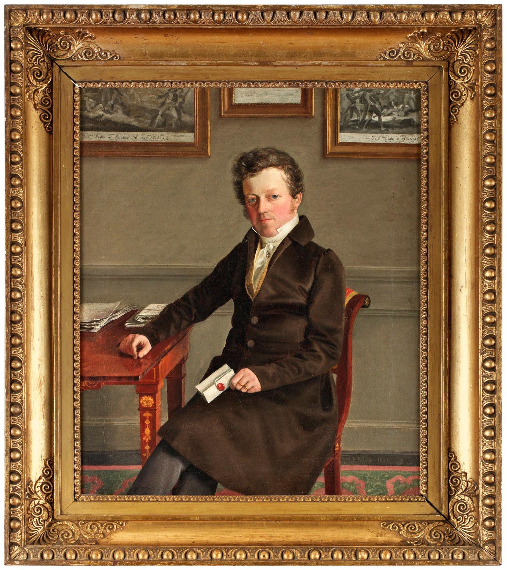 Johan Fredrik Möller, Porträtt föreställande "P Laadbye och makan Augusta Lauerwald".