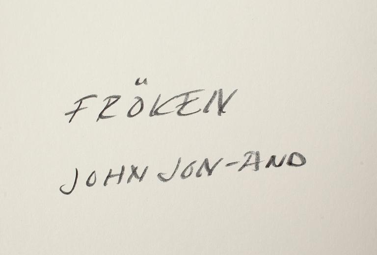 JOHN JON-AND, krita, stämpelsignerad.