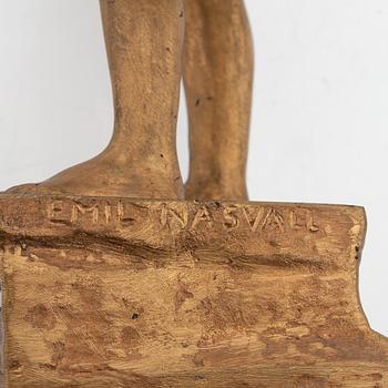Emil Näsvall, sculpture. Signed, foundry mark. Brons, height 30 cm.