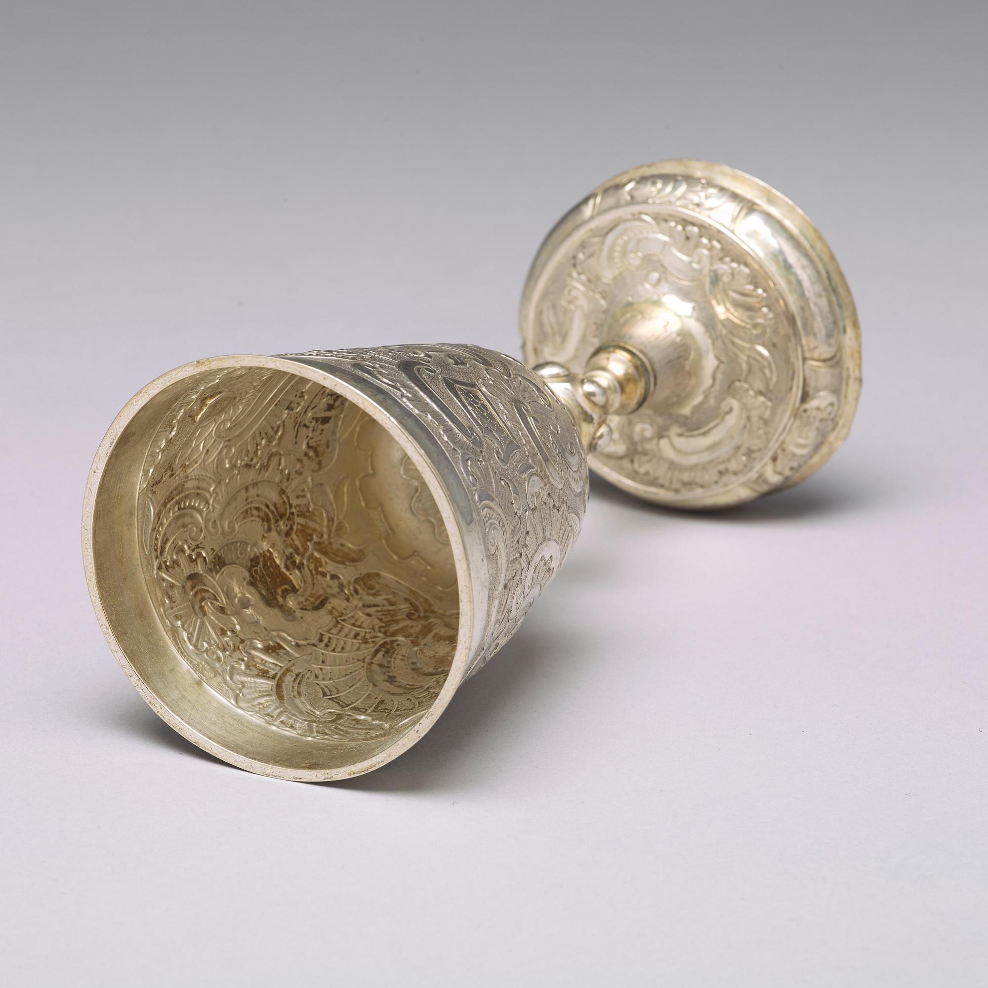 A Russian 18th century parcel-gilt silver cup and cover, mark of Fedor Petrow, Moscow 1756.