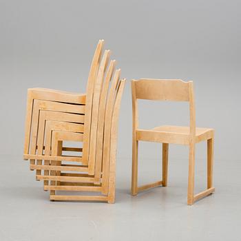 STOLAR, 6 st, "Orkesterstolen", Sven Markelius, 1900-talets mitt.