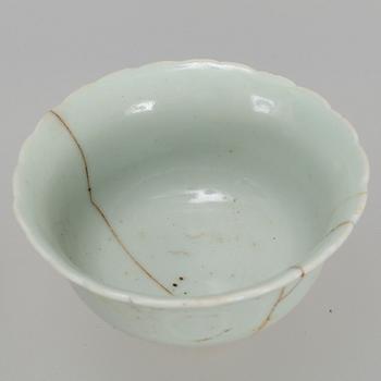 A group of 11 Southeast asian and Chinese white glazed cups, 19th century and also later.