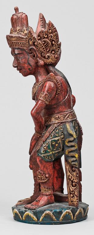 SKULPTUR, trä, Bali, 1900-tal.