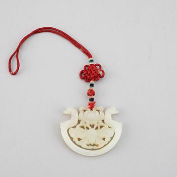 A nephrite object, 20th century.