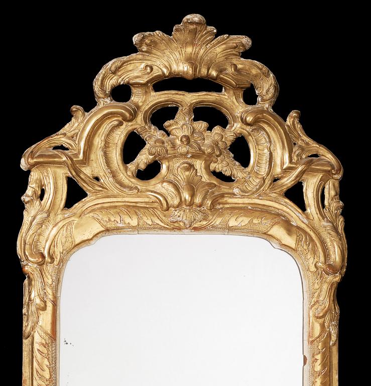 A Swedish Rococo 18th century mirror.