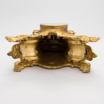 A gilt bronze Mantle Clock, marked H&F Paris, late 19th century.