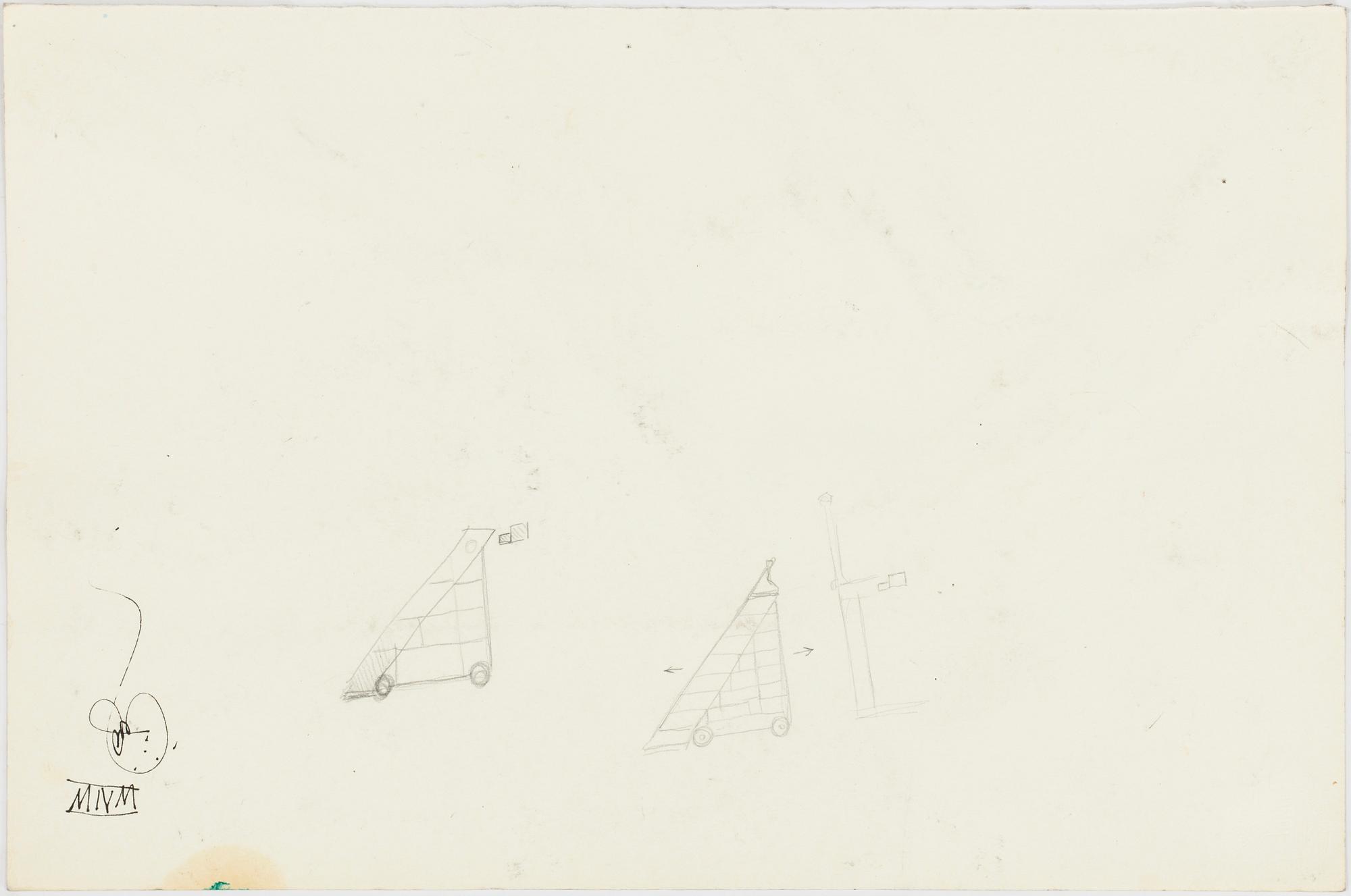 ULF RAHMBERG, Ink wash, signed with monogram, verso.