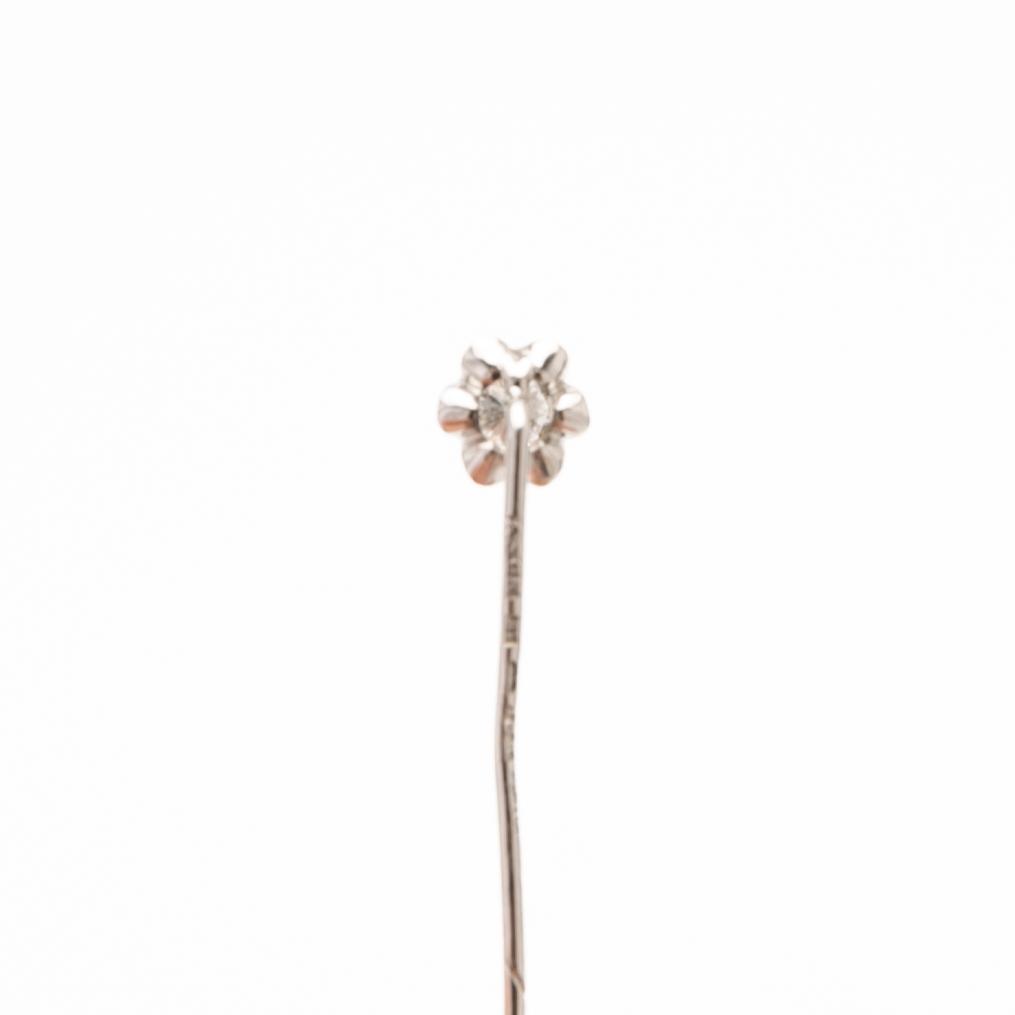 Brooch, 14K white gold with diamond, Axel Svensson, Malmö, 1989.