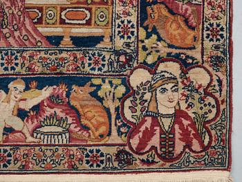ANTIK KIRMAN LAVER. 211,5 x 132,5 cm.