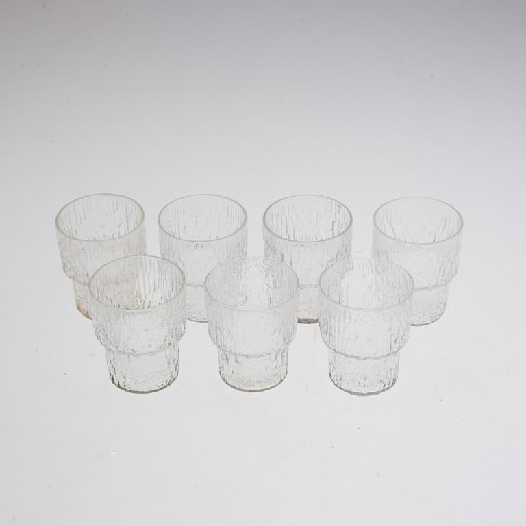 SNAPSGLAS, 7 st, "Paadar", Tapio Wirkkala, Iittala, 1900-talets slut.