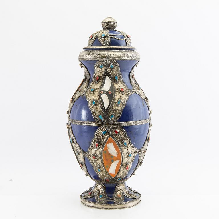 Urn with lid, Morocco (?), 20th century.