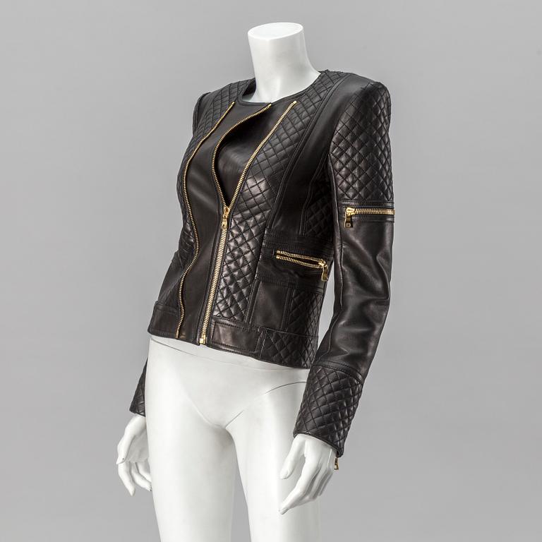 LEATHER JACKET, Balmain, storlek 36.