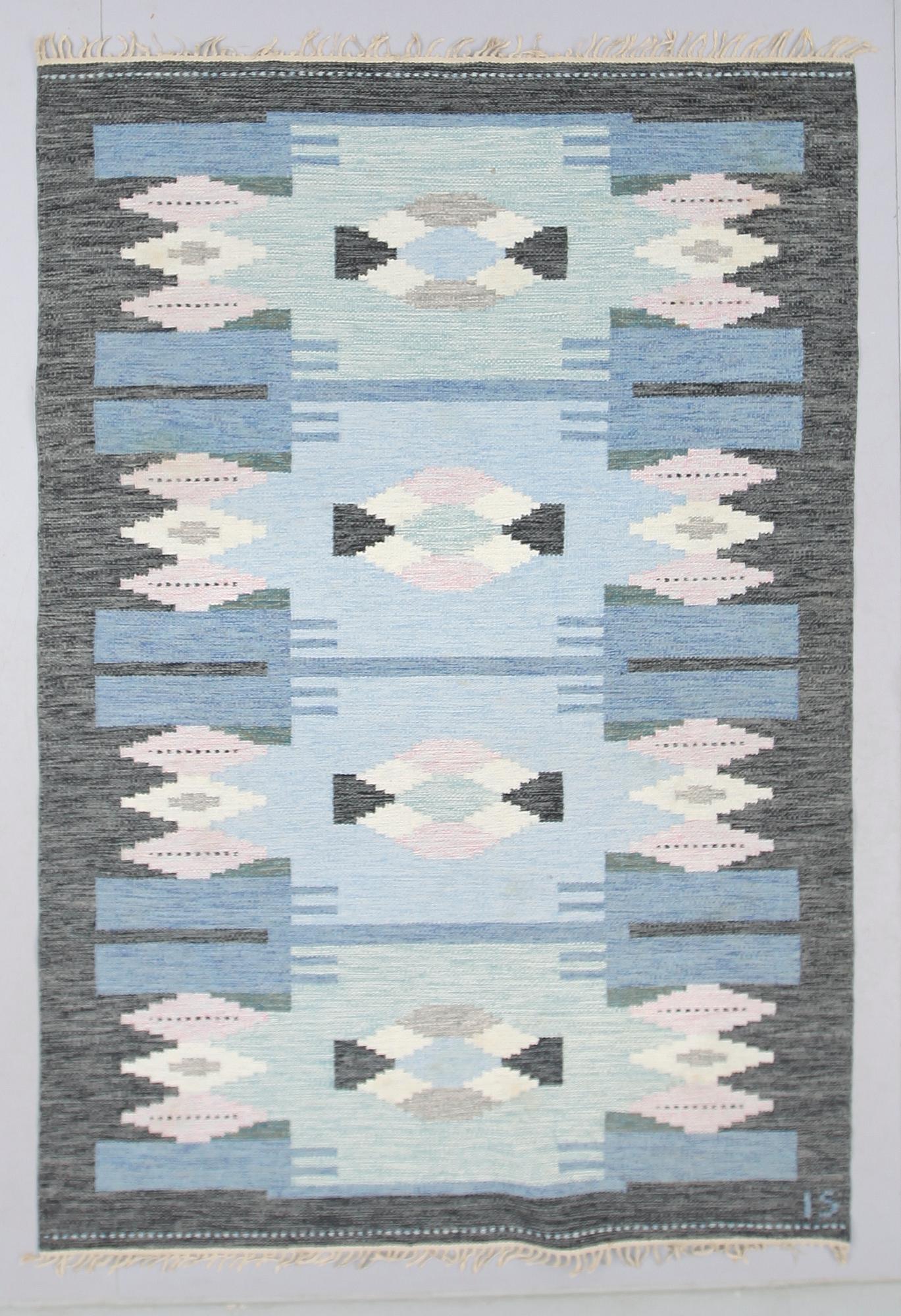 MATTA, rölakan, Ingegerd Silow, 1900-talets andra hälft. Ca 240 x 163 cm.