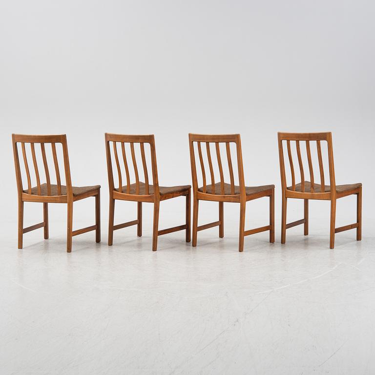 Karl Erik Ekselius, four chairs, JO Carlsson Vetlanda, 1960s.